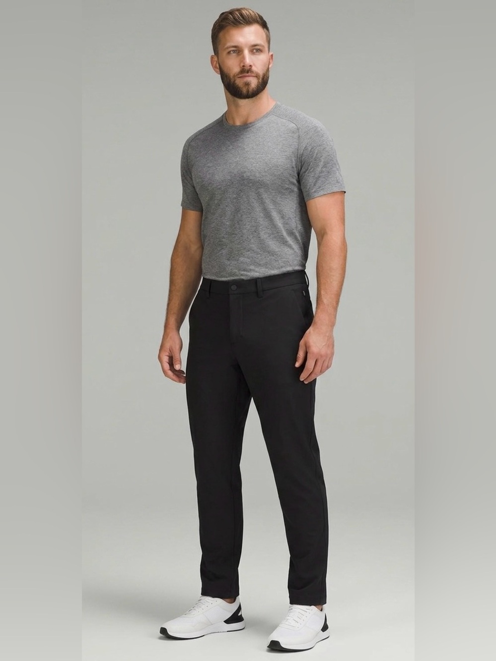 Lululemon Men's ABC / Commission Pants Black Size 34 Straight Fit Stretch